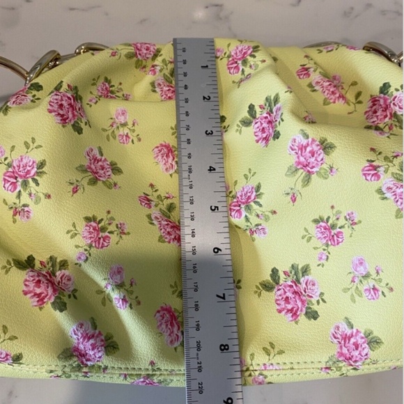 HOUSE OF WANT CHILL FRAMED CLUTCH GREEN FLORAL NEW WITH TAGS - Picture 7 of 8